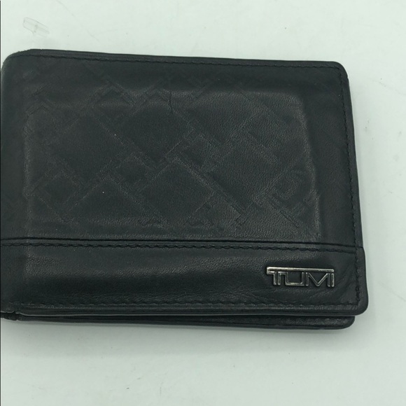 TUMI Men’s Black Leather Wallet - Picture 1 of 6